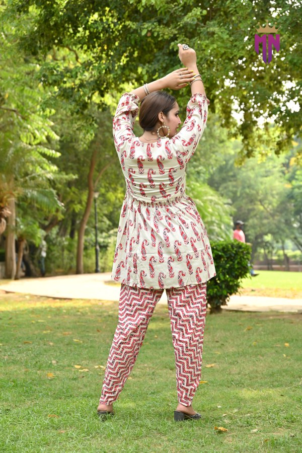 Cotton Dhoti Pant Kurta Set with Dupatta for Women | Printed Ethnic Wear Suit Set