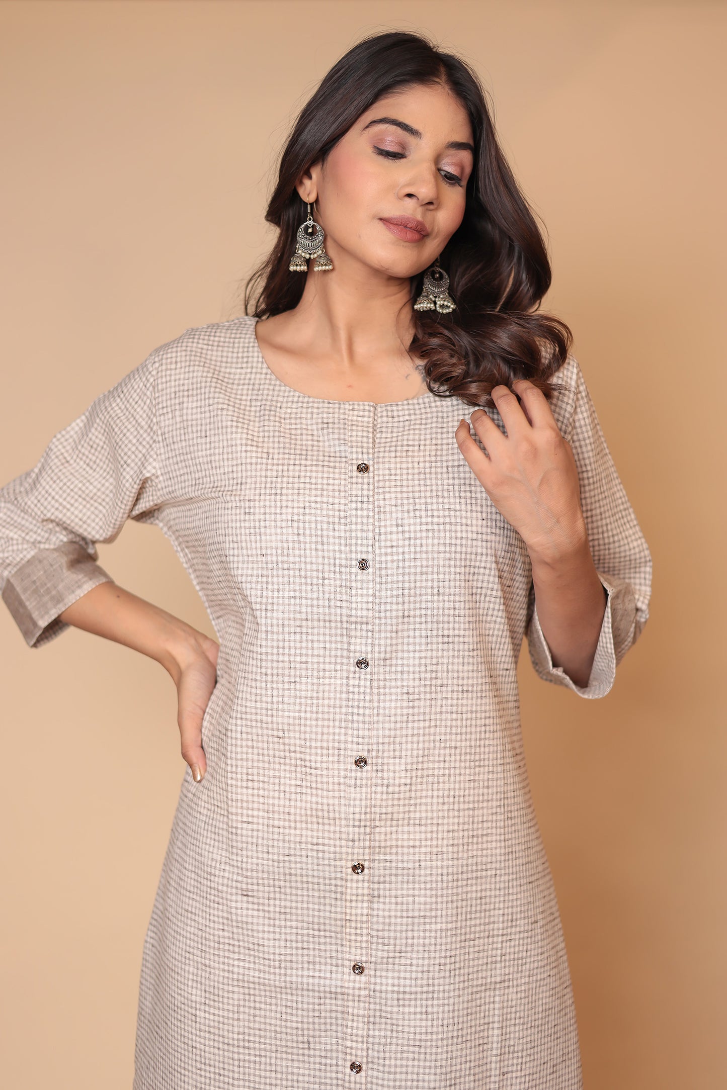 Cotton Linen Co-ord Set Kurta Pant Palazzo Pants & Loose Kurti