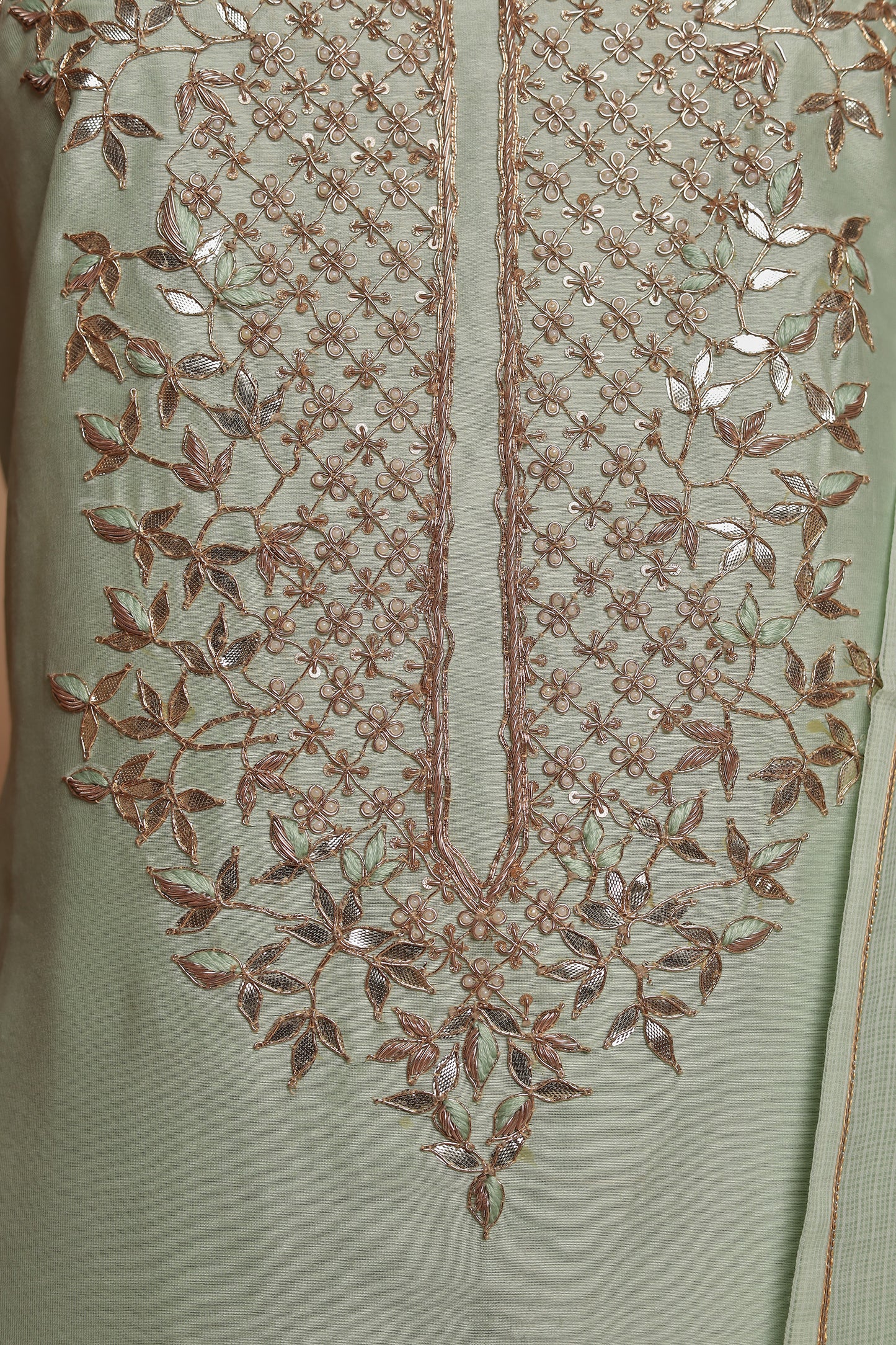 Designer Pure Silk Unstitched Suit Collection | Heavy Mirror Work & Bandhani Print Set