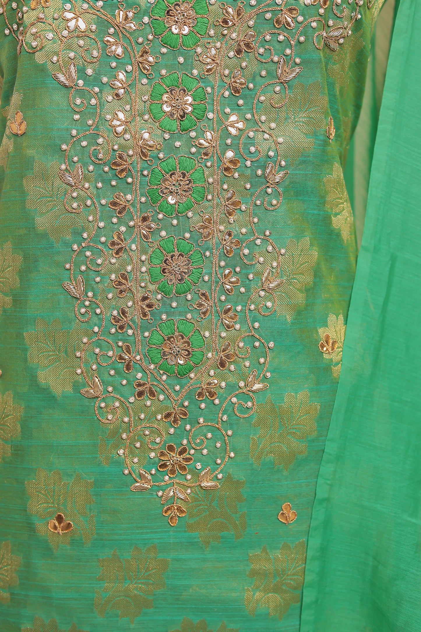 Festive Unstitched Dress Material for Women with Zari Work Export to Sheets