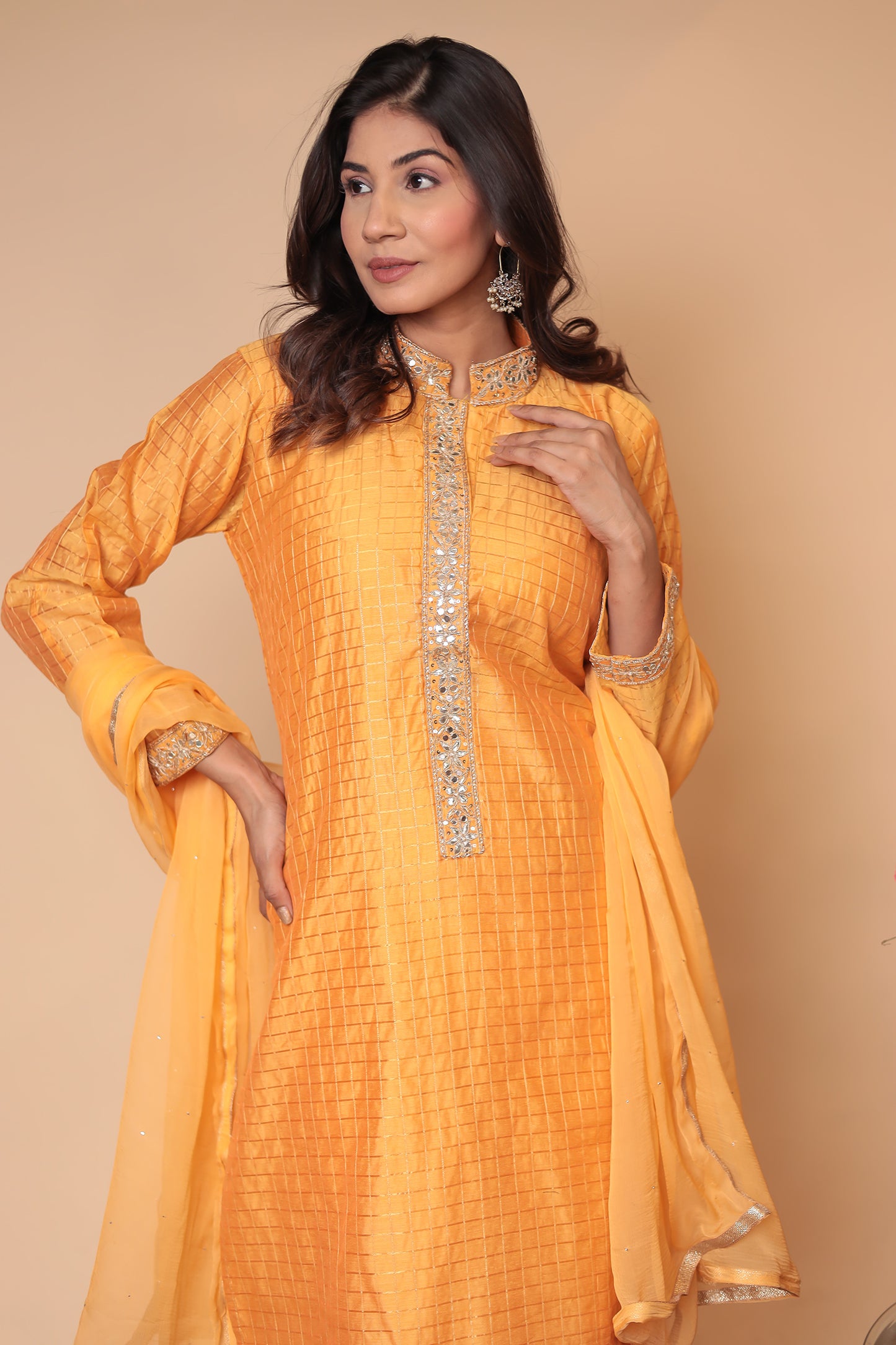 Yellow Zardozi Kurta Set: Hand-Embroidered Indian Wedding Outfit