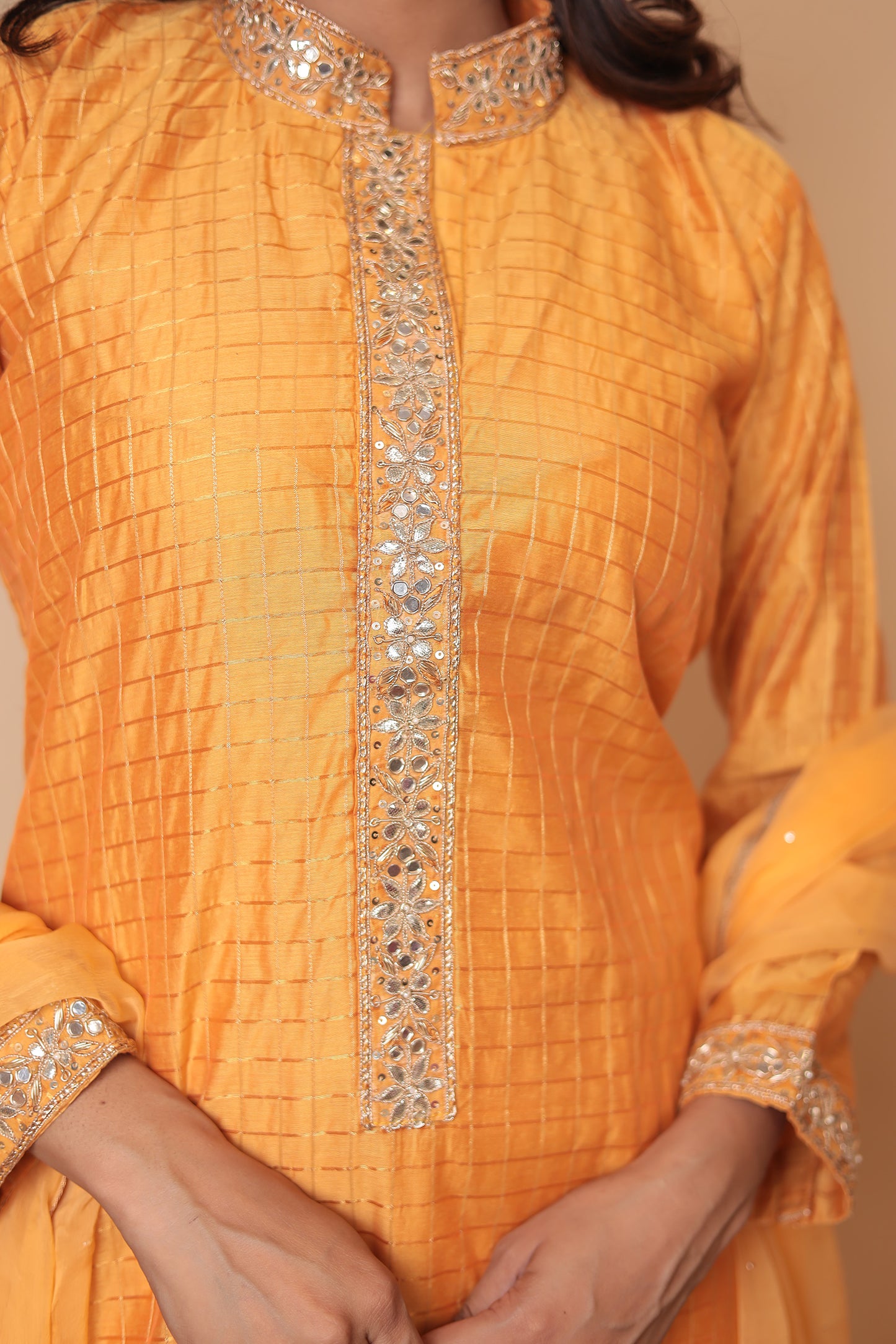 Yellow Zardozi Kurta Set: Hand-Embroidered Indian Wedding Outfit
