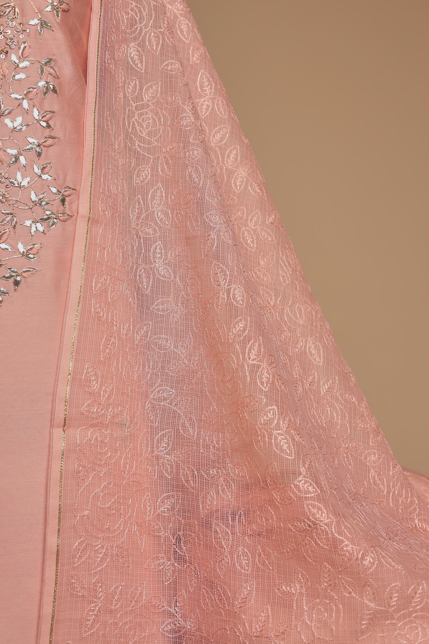 Designer Pure Silk Unstitched Suit Collection | Heavy Mirror Work & Bandhani Print Set