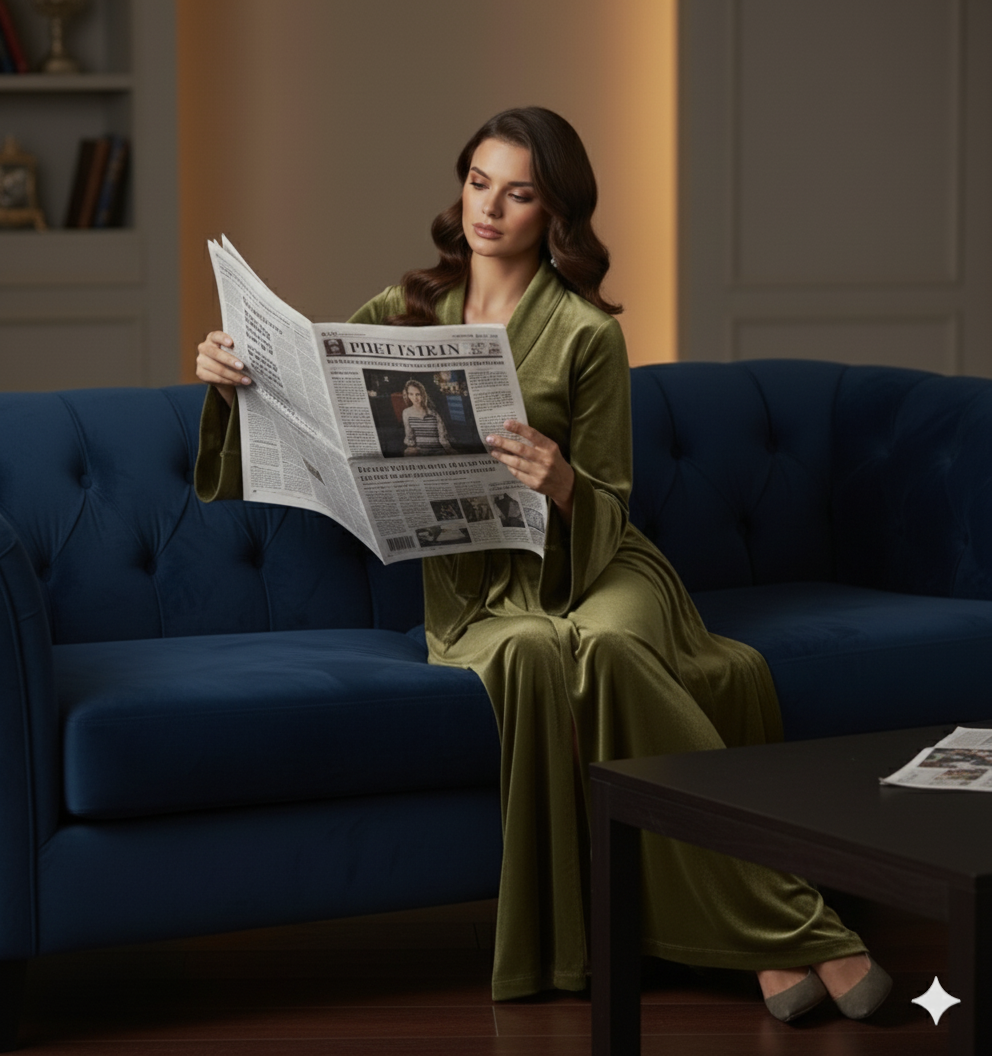 Olive Green Velvet Night Robe for Women | Luxury Long Wrap Robe | Custom Size Velvet Lounge Gown