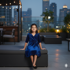 Custom Size Mom & Me Matching Royal Blue Velvet Dress | Mother Daughter Coordinated Outfit | Size Details Required