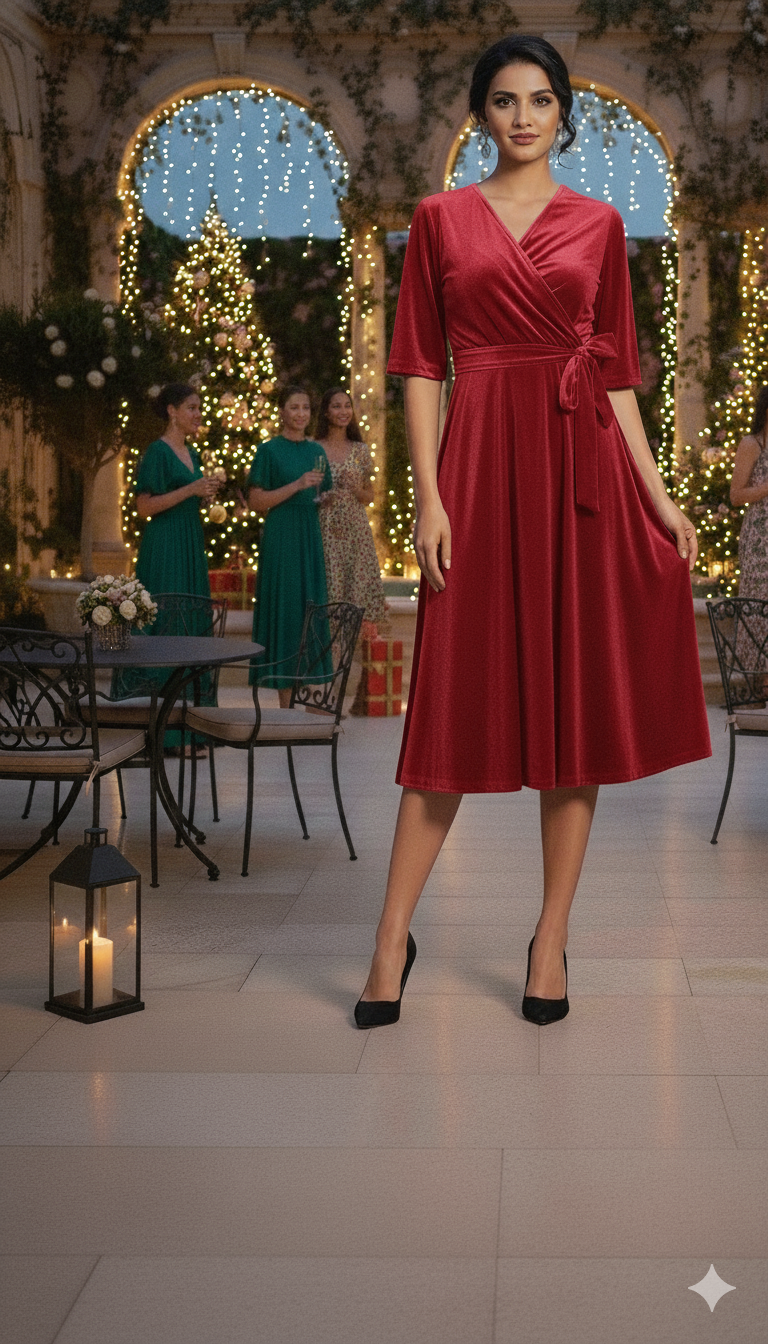 Custom Size Mom & Me Matching Wine Red Velvet Dress | Mother Daughter Coordinated Outfit | Personalized Fit Required