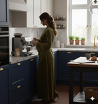 Olive Green Velvet Night Robe for Women | Luxury Long Wrap Robe | Custom Size Velvet Lounge Gown