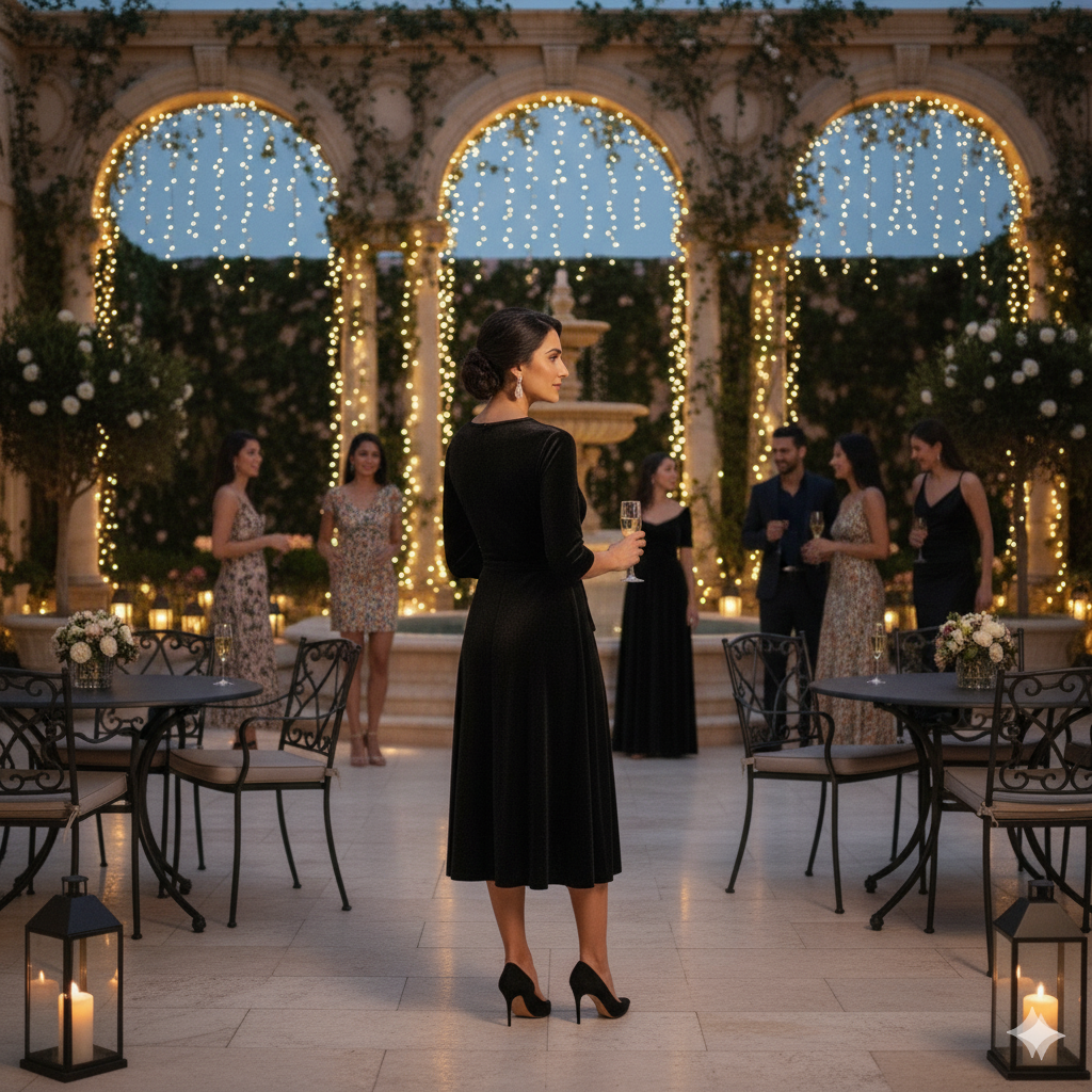 Custom Size Mom & Me Matching Black Velvet Dress | Mother Daughter Coordinated Outfit | Personalized Fit Required