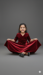 Custom Size Mom & Me Matching Wine Red Velvet Dress | Mother Daughter Coordinated Outfit | Personalized Fit Required