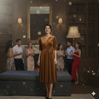 Mom & Me Matching Velvet Dress Set – Elegant Wrap Style Party Dresses for Mother & Daughter