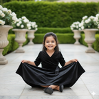 Custom Size Mom & Me Matching Black Velvet Dress | Mother Daughter Coordinated Outfit | Personalized Fit Required