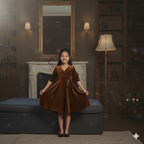 Mom & Me Matching Velvet Dress Set – Elegant Wrap Style Party Dresses for Mother & Daughter