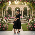 Custom Size Mom & Me Matching Black Velvet Dress | Mother Daughter Coordinated Outfit | Personalized Fit Required