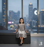 Custom Size Mom & Me Matching Silver Velvet Dress | Mother Daughter Coordinated Outfit | Personalized Fit Required